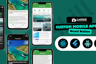 build professional mobile apps using react native or flutter
