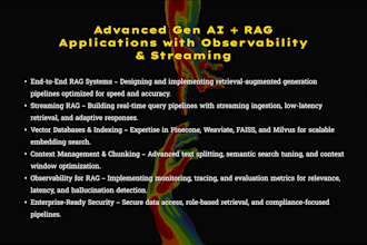 build gen ai rag apps with observability and streaming