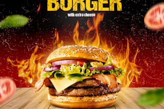 design mouth watering social media food posts for restaurants and food brands