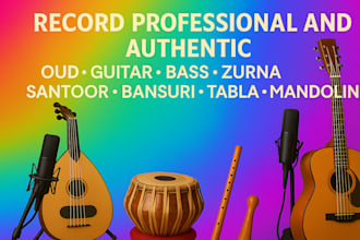 record a pro mandolin, oud, fiddle, banjo, harmonica, violin