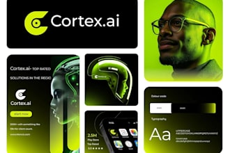 professional and modern logo with full branding kit