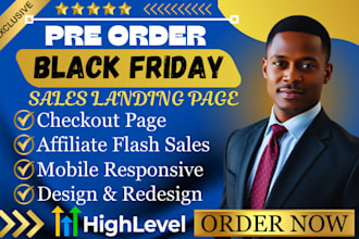 do gohighlevel affiliate flash sales black friday landing ghl pre order page