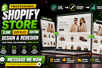 setup shopify store redesign shopify landing page clone shopify website