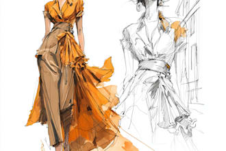 draw a fashion illustration or sketch
