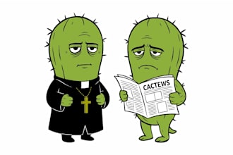create a fun vector cartoon of any object