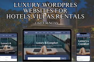 create a professional hotel or resort wordpress website