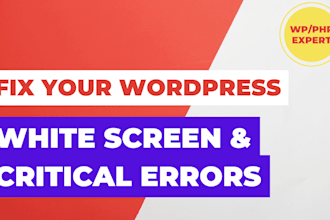 fix wordpress white screen and critical errors fast