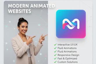 build a custom, animated, 3d responsive website