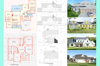 architectural 3d modeling exterior house, commercial rendering and visualization
