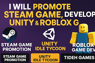 steam game promotion,unity idle tycoon game, roblox game development,roblox game
