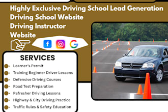 generate driving school leads driving school website driving instructor website