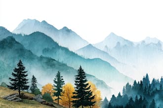 paint landscapes in watercolor