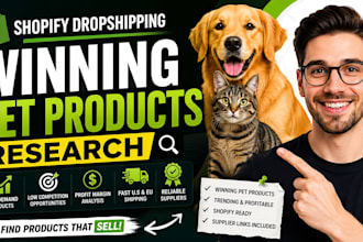 find high demand winning pet products for shopify dropshipping stores