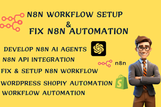 do n8n automation n8n ai agent fix n8n workflow n8n api integration n8n expert