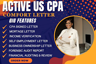 draft income verification letter and CPA comfort letter for mortgage