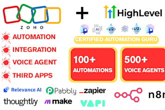 be your zoho CRM and zoho expert for setup, automation API integration blueprint
