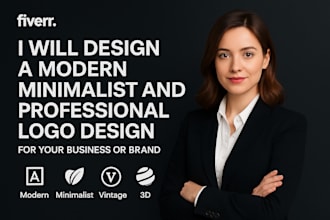 create a modern minimalist professional website logo design