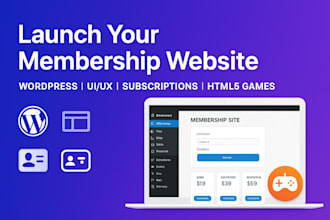 launch wordpress membership website, subscriptions, paid membership, elementor