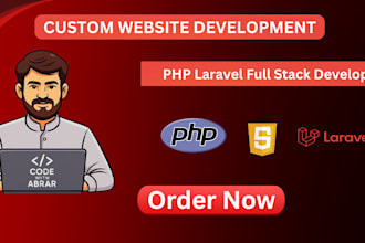 develop a custom laravel php web app dashboard or saas platform
