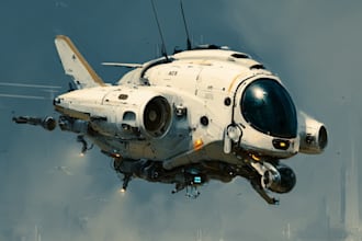 design high quality spaceship concept