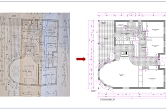 draft your sketch plan in autocad