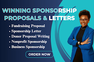 craft a fundraising sponsorship proposal or letter for nonprofits and businesses