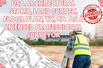 plot your survey, draw subdivision of land, stamped survey, site plan, as built