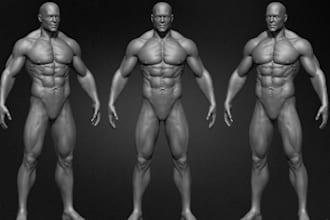 sculpt high quality 3d models, characters, and statues for 3d printing rendering