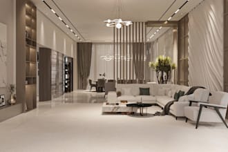 refurnish 3d interior design, living room,dinning space,furniture layout,render