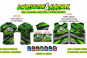 upscale low resolution ai artwork into hd or vector