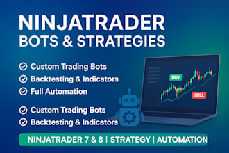 develop custom ninjatrader 8 trading bot, strategy, and automated indicators
