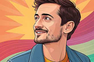 amazing cartoon portrait from your photo for profile