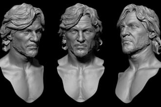 do realistic 3d head 3d face model 3d bust modeling stl file zbrush 3d printing
