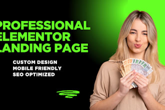 do landing page design with elementor