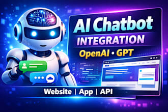 integrate ai chatbot using openai, gpt or API into your website