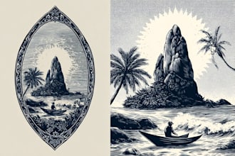 draw high quality linocut illustration for shirt design