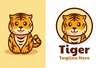 create a cartoonish animal logo for a children brand