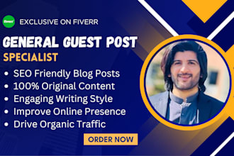 deliver USA and UK guest posting high authority backlinks index permanent post