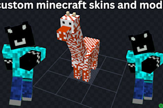 create minecraft skins, items ,models, mobs and animation in blockbench