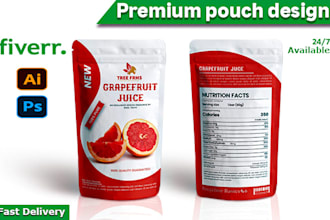 do premium pouch packaging design, food packaging