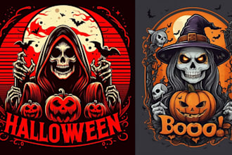 do trendy halloween t shirt custom graphic design,spooky,scary,designer clothes