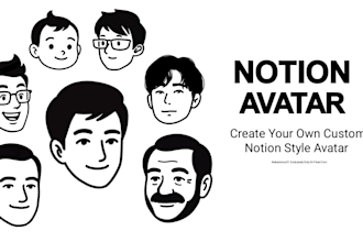 draw custom digital notion style avatar portraits