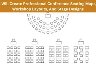 create professional conference seating maps, workshop layouts, and stage designs