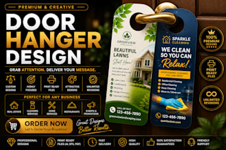 create attractive door hanger for marketing and promotions