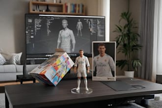 create trendy 3d ai art