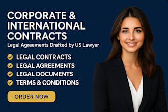 draft international business contracts, investment and licensing agreements