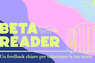 beta read your book and give honest feedback