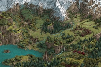 fantasy map design map illustration fantasy map