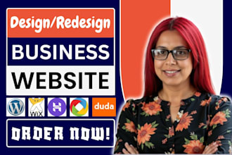 design redesign wordpress blog business website wix webador hostinger duda site