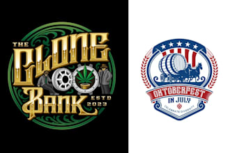do modern vintage or steampunk logo design for your business